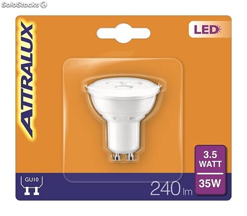 Image of ATTALUX LED GU10 Light Bulbs, 3.5 W (35 W) - Cool White - 6500K, Pack of 6