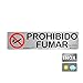 Normaluz RD707021 - Señal Rectangular Prohibido Fumar Acero Inoxidable Adhesivo 0.8 mm 5 x 20 cm