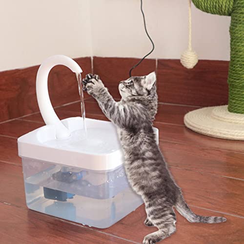 Fuente de agua eléctrica para gatos con luz LED miniatura 6