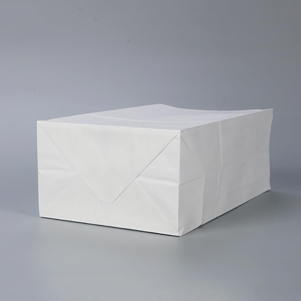 GRANDAN Bolsas de almuerzo de papel de 8 libras, 6.1 x 4 x 11.8 pulgadas, bolsas de papel kraft reciclables para almacenamiento de alimentos caseros y pequeñas empresas, calcomanías de sello de