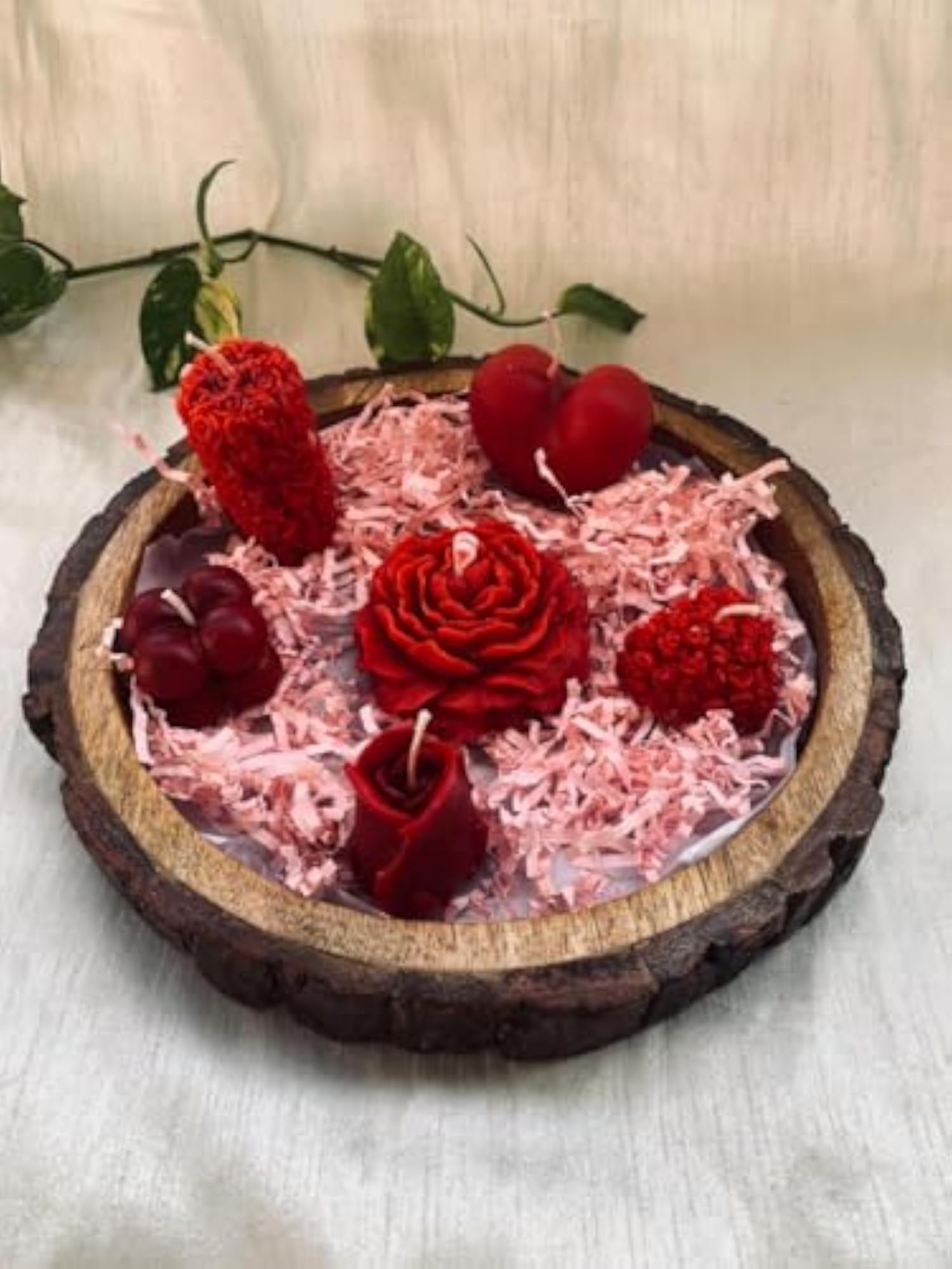 Love Candles by in Pink Soy Wax Handcrafted Decorative Candle