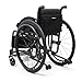 Lightweight Aluminum Sports Wheelchair for Adults The Elderly - Foldable Easy to Assemble Stable All Terrain with Mute Wheels Adjustable Footres(Black(B),Seat Width 16.5in)