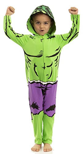 Marvel Avengers Hulk Toddler Boys Zip Up Cosplay Coverall 5T - image 4