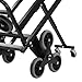 INPAITOO 400lbs Stair Climbing Dolly Cart, Heavy Duty Folding Hand Truck Dolly Cart, Height Adjustable Handle Steel Foldable Tool with 10 Wheels for Shopping, Moving (Black)