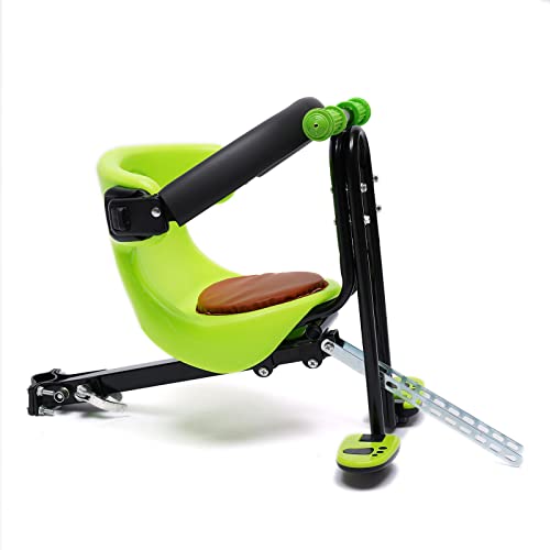 Acosdides - Baby Bike Seat Front Mount, Portable Child Bike Seat Toddler Bike Seat Full Fence Front Mount Baby Bicycles Seat With Nonslip Handrails And Folded Foot - Up To 30Kg - Us Stock #TOP7
