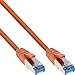 Produktbild InLine® Patchkabel, S/FTP (PiMf), Cat.6A, 500MHz, halogenfrei, Kupfer, orange, 0,3m