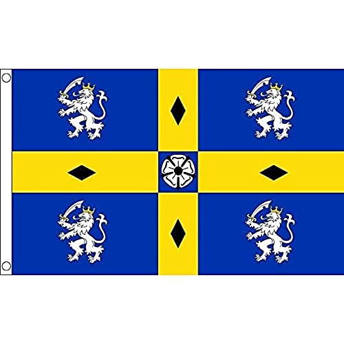 Bandiera Contea Di Durham Antica 150X90Cm - Bandiera County Of Durham - Inghilterra 90 X 150 Cm - Az Flag