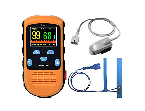 CMI Health Battery-Powered Finger Pulse Oximeter for Adult Spot-Check Use – SpO2 &amp; Pulse Rate Display – Compact Design with Carry Case