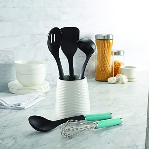 KitchenAid Conjunto de ferramentas e gadgets com pote de barro, 6 peças, azul piscina