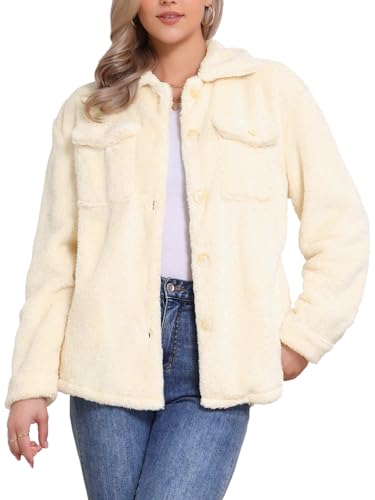 Manteaux en fausse fourrure chauds finis les frissons en vestes polaires boutonnées femme