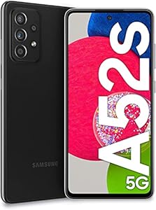 SAMSUNG Galaxy A52s 5G Smartphone, Infinity-O FHD+ 6.5 inch Display, 6GB RAM and 128GB Expandable Internal Memory, 4500mAh Battery and Ultra-Fast Charging Black