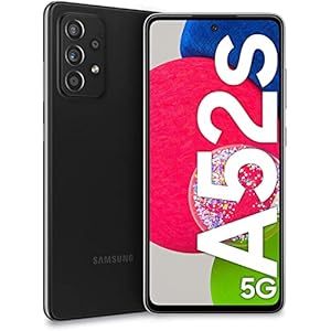 Samsung Galaxy A52s 5G Smartphone, Infinity-O FHD+ 6.5 inch Display, 6GB RAM and 128GB Expandable Internal Memory, 4500mAh Battery Black (Renewed)