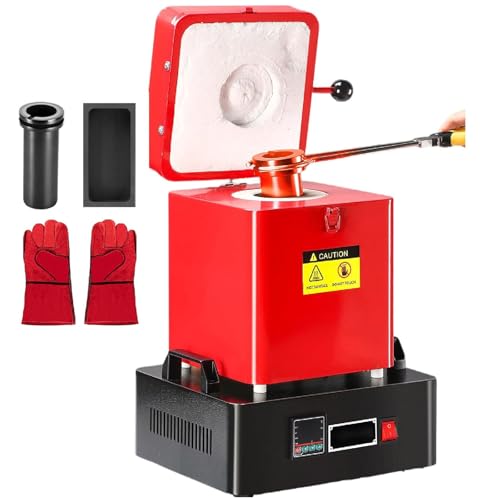 Horno de fusión eléctrico para oro, plata, cobre y aluminio de 2300W 2