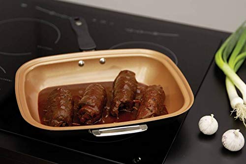 LIVINGTON Black Doubletta | Padella reversibile | Cottura, arrostire, cuocere, grigliare | Manico ergonomico | Adatto a tutti i piani cottura, rivestimento non ricamato