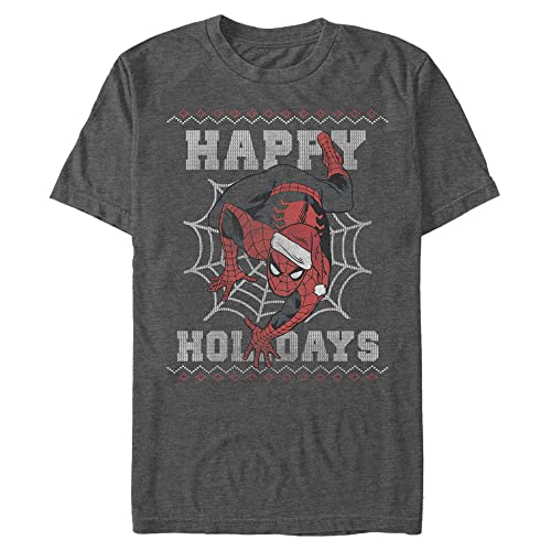 T-shirt Spider-Man Marvel homme grand et fort top gris 4XL