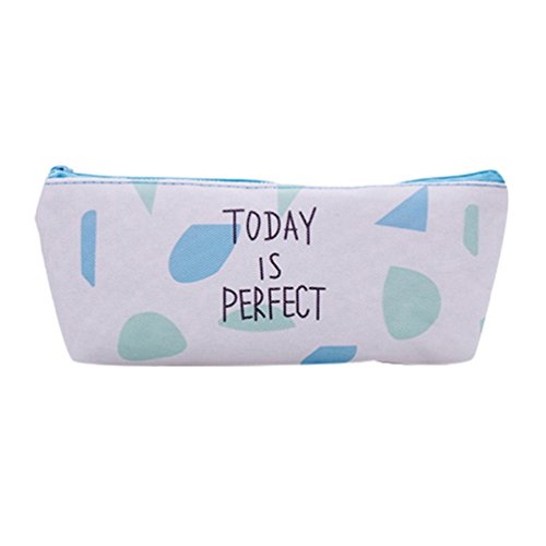 Preisvergleich Produktbild Ogquaton Leinwand Briefe Design Federmäppchen Büro Schüler Schreibwaren Aufbewahrungstasche Tasche Langlebig und nützlich