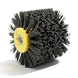 Schleifbürsten #120 Körnung, 120x100mm Nylonbürste Polierbürste zum Holzverarbeitung, Grit Bürsten Bristle Pinsel Borstenbürste für Satiniermaschine Drahtziehrad für Holz Winkelschleifer Bohrmaschine