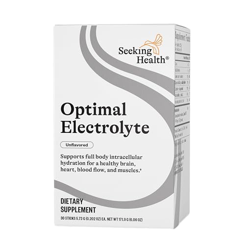 Image of Seeking Health Optimal Electrolyte Sticks - Electrolyte Drink for Hydration, Heart & Muscle Recovery† Support - Supports Active Lifestyle - Vegan, Gluten-Free & Non-GMO - Unflavored, 30 Sticks