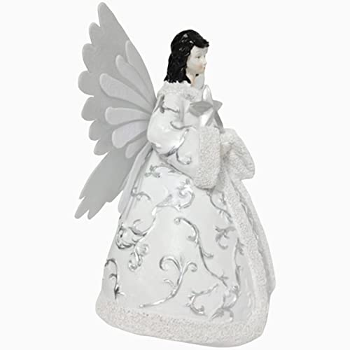 Ameiqa Lighted Seasons Of Elegnace Angel Christmas Tree Topper 2D Acrylic Top Figurine Light Up Toppers Xmas Ornaments For Indoor New Year Holiday Decoration #TOP3