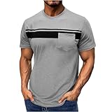 MOKBAY Camisetas Manga Corta Hombre Compra Online Militar Ropa Gimnasio Camisas Gris Compression Shirt con Estampada Camiseta Manga Corta Hombre Gris L