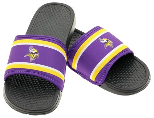 Image of FOCO NFL Team Printed Slide Sandals - Officially Licensed Football Fan Footwear for Comfort & Style