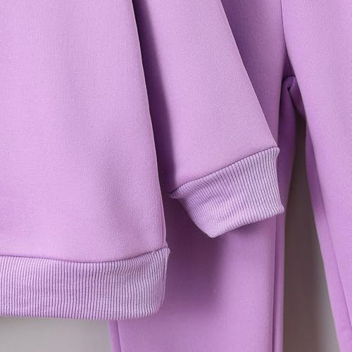 Girls 2 Piece Clothes Set Cute Leopard Heart Print Kids Hoodie and Jogger Set for Fall Winter 3-8Y3