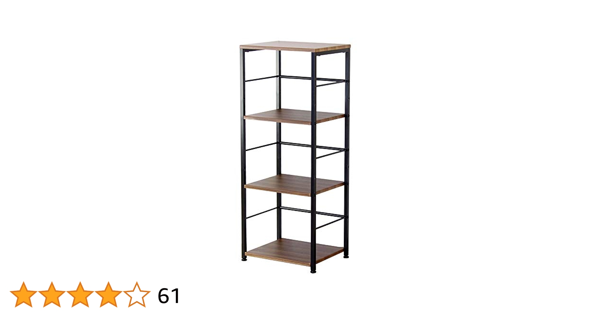 Amazon.co.jp: 岩附 オープンラック 4段 幅45cm 木製 スチール