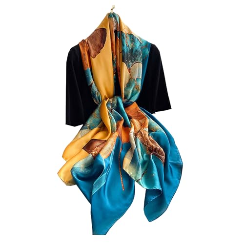 Fashion Scarves Scarf 100% Silk Feeling Scarf Silk Like Scarves Long Lightweight Sunscreen Shawls for Women