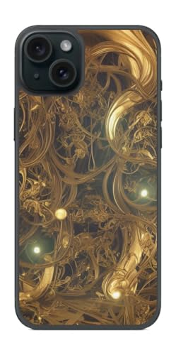 ClearView iPhone 15 Plusp vg w ی tB { AI摜SS ̖͗liGold threadj