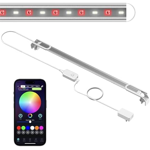 LED Aquarium Light, WiFi Fish Tank Light with App Control, Full Spectrum Fish Light, Customize RGB/HSB/CCT & White Light, Timing Control, Multiple Modes (Silver Color-L2) Cover