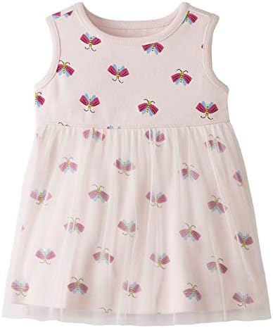 Moon and Back by Hanna Andersson Toddler Girls' Tulle Dress, Butterfly, 3T