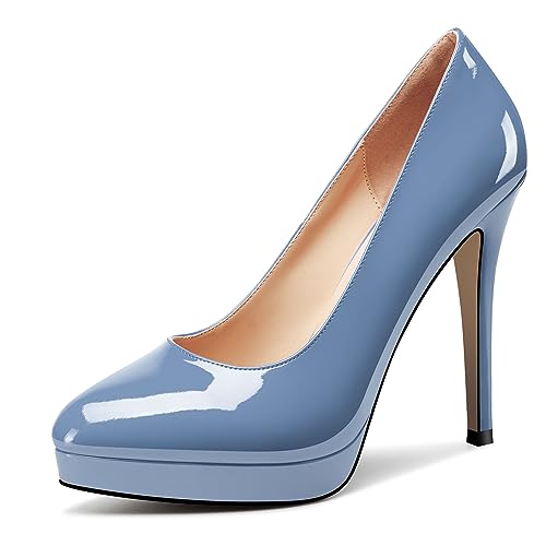 Image of Castamere Womens High Heels Platform Pumps Slip-on Stilettos 12CM Heel Office Dress Shoes