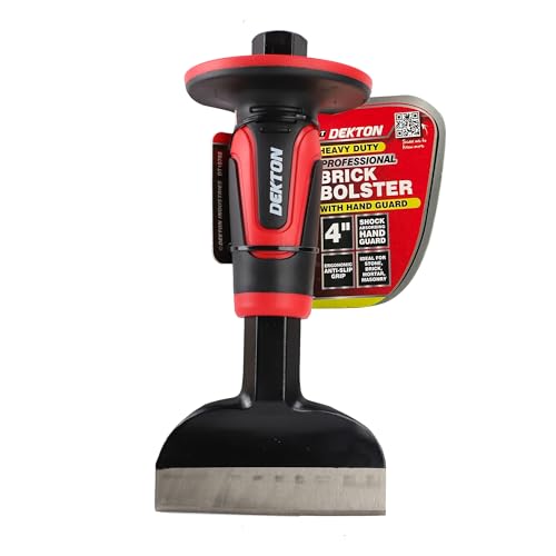 Dekton 4-Inch Bolster Pro-Heavy-Duty Chisel for Demolition and Masonry Work| High-Carbon Steel Blade| Precision Ground Edge for Effective Cutting and Chopping| Ergonomic Handle| Ideal for Construction