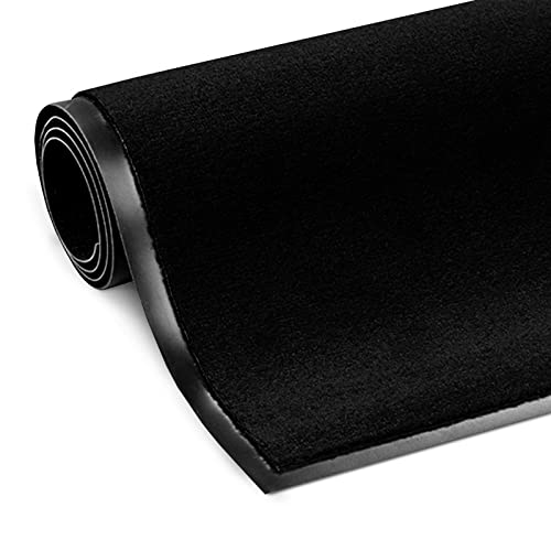 etm Schmutzfangmatte Mono - Fußmatte in leuchtenden Farben - Leistungsstarker Fußabtreter - Schmutzmatte für Innen und Außen (Schwarz, 60x90 cm)