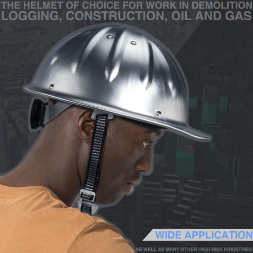 Aluminum Safety Hard Hats Helmet Low Profile Hardhat With Ratchet Suspensions Silver Safety Cap One Size Helmet Fits Most #TOP3