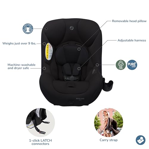 Maxi-Cosi Romi 2-in-1 Convertible Car Seat, Infant Baby Seat, Rear & Forward Facing, 5-40 lbs, 30-50 lbs, Lightweight, Latch Installation, Machine-Washable, Travel-Ready, Sea Shadow - image 4
