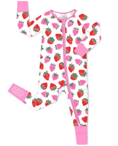 Image of babee Reshinee Viscose Derived from Bamboo Baby Footie Pajamas Convertible Newborn Sleeper for Baby Girl Zipper Onesie 0-24M