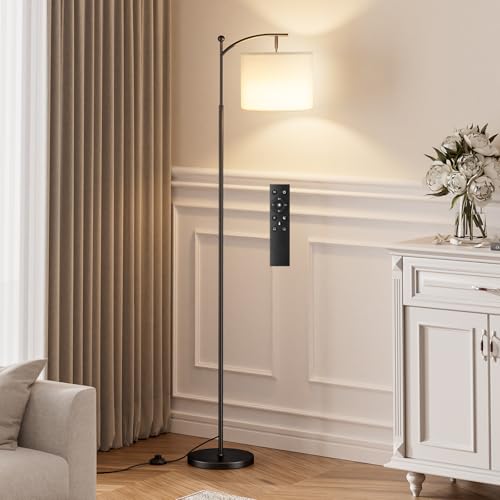 Ambimall 60' Floor Lamp with Remote Control and Stepless Dimmable Bulb, Colors Temperature...