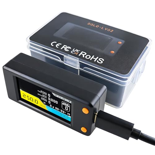 Bitcoin Miner Luckyminer LV02-250KH/S 1W Low Power USB-C Crypto Miner with 1.9 Mini Display 2.4G WiFi & Solo Lottery Mining Beginner-Friendly for Home Use