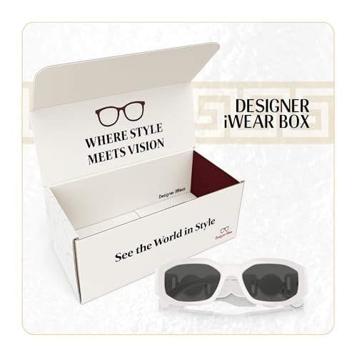 Versace VE4361 Rectangular Sunglasses Bundle for Men for Women, White/Grey - image 6