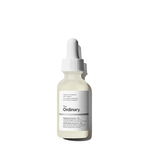 The Ordinary Hyaluronic Acid 2% + B5 (with Ceramides), Multi-Depth Hydration Serum for Plumper, Smoother Skin - 1 Fl Oz (Pack of 1)