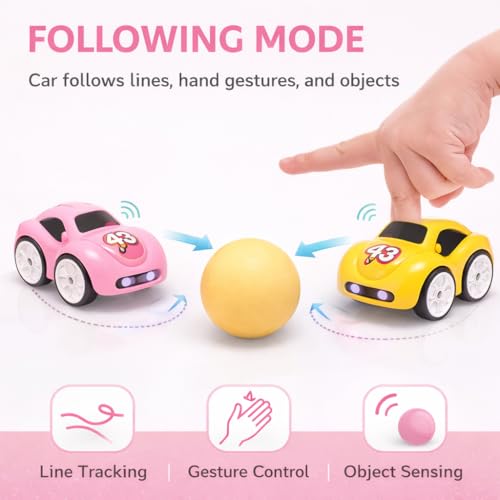 Image of Magic Induction RC Intelligent Sensor Car - 2.4GHz Remote Control Mini Car with Smart Music & LED Lighting, Line Sensing Infrared, Educational Racing Toy (Pack of 1)(Colour as per Stock)