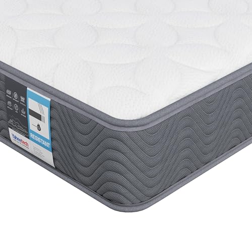 Yaheetech Single Mattress 3ft Pocket Sprung and Memory Foam Mattress, Medium Firm, Gray 90x190x20cm