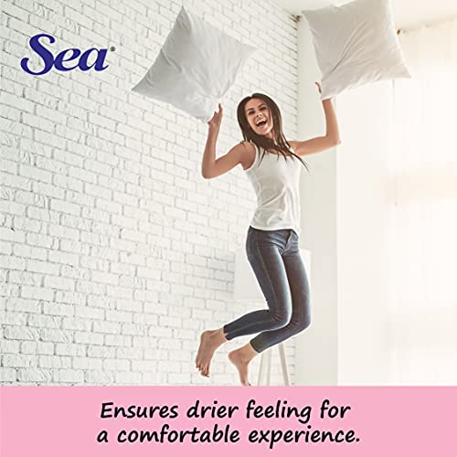 Sea Maxi Cotton Sanitary Pads for Women | Up to 100% Leakage Protection, Locks Odour & Wetness | Ultra Hygiene, Rash Free Cotton Soft | Pack of 45 (45 pcs Maxi XXL).