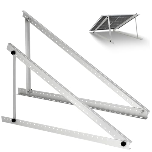 45in Solar Panel Mount Brackets, 1 Set 0 -90° Adjustable Solar Panel Tilt Mount Brackets, Solar Panel Stand Support 100-400W Solar Panels, Load Capacity 260lbs Solar Panel Mounting Brackets