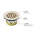 Highcraft Flat Stainless Steel RV Mobile Shower Strainer - Drain Assembly for Bar or Bathroom Sinks