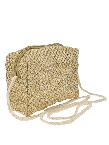 Women's Straw Woven Crossbody Bag Summer Handbag Beach Cluth Purses With Strap2