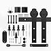 HomLxaLx Sliding Barn Door Hardware Kit 6.6 FT Heavy Duty-Smoothly and Quietly- Easy to Install with Door Hook and 2 Handles - Fit 1 3/8-1 3/4