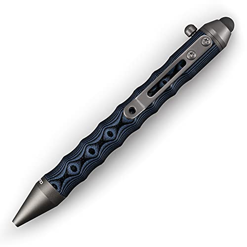 Cool Hand 4.5'' EDC Ballpoint Ink Refillable Bolt Action Tactical Pens Stylus for Touch Screen, Ergonomic Grip