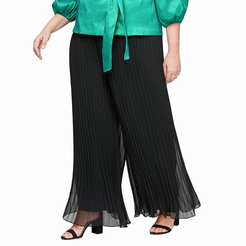 Alex Evenings Women's Wide Leg Chiffon Dress Mother of The Bride, Elegant Formal Pant (Plus Size)